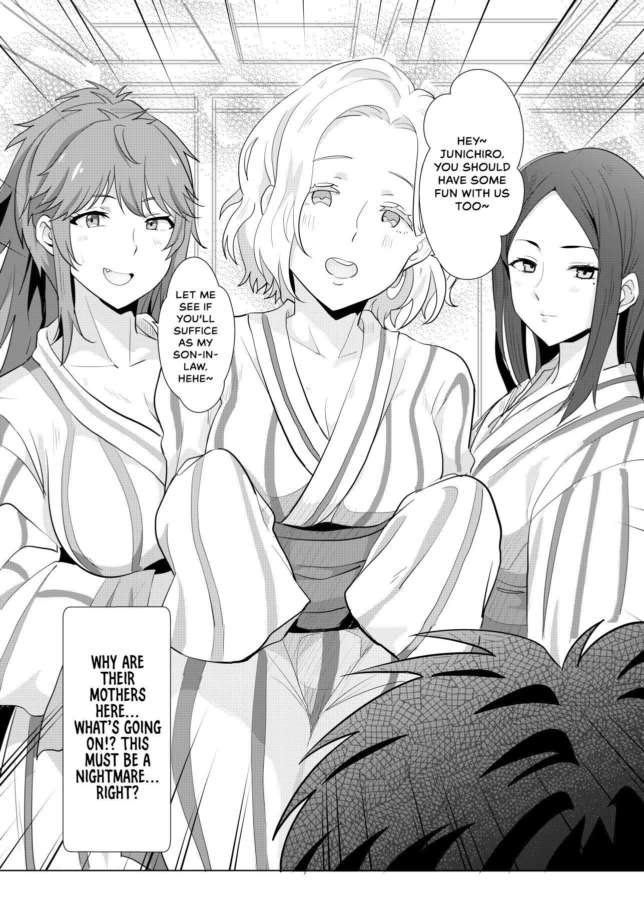 Hentai Manga Comic-Going On A Hotspring Trip With Tomos Mom And Her Friends!-Read-5